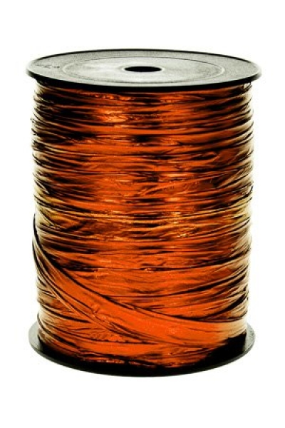 Geschenkband Polysilk 50m orange matt metallic